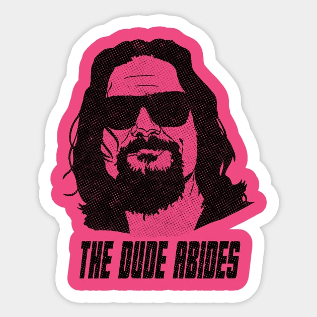 The Dude Abides The Big Lebowski Sticker by SaverioOste